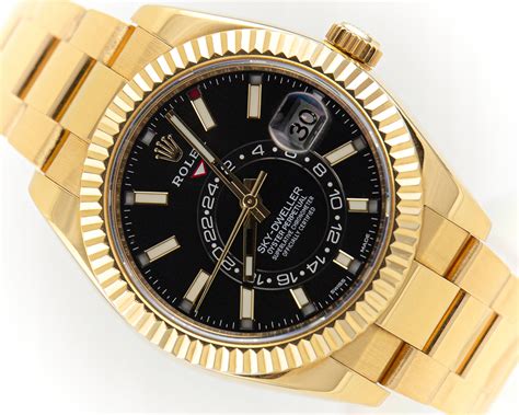 rolex sky dweller gold rubber strap|rolex sky dweller bracelet.